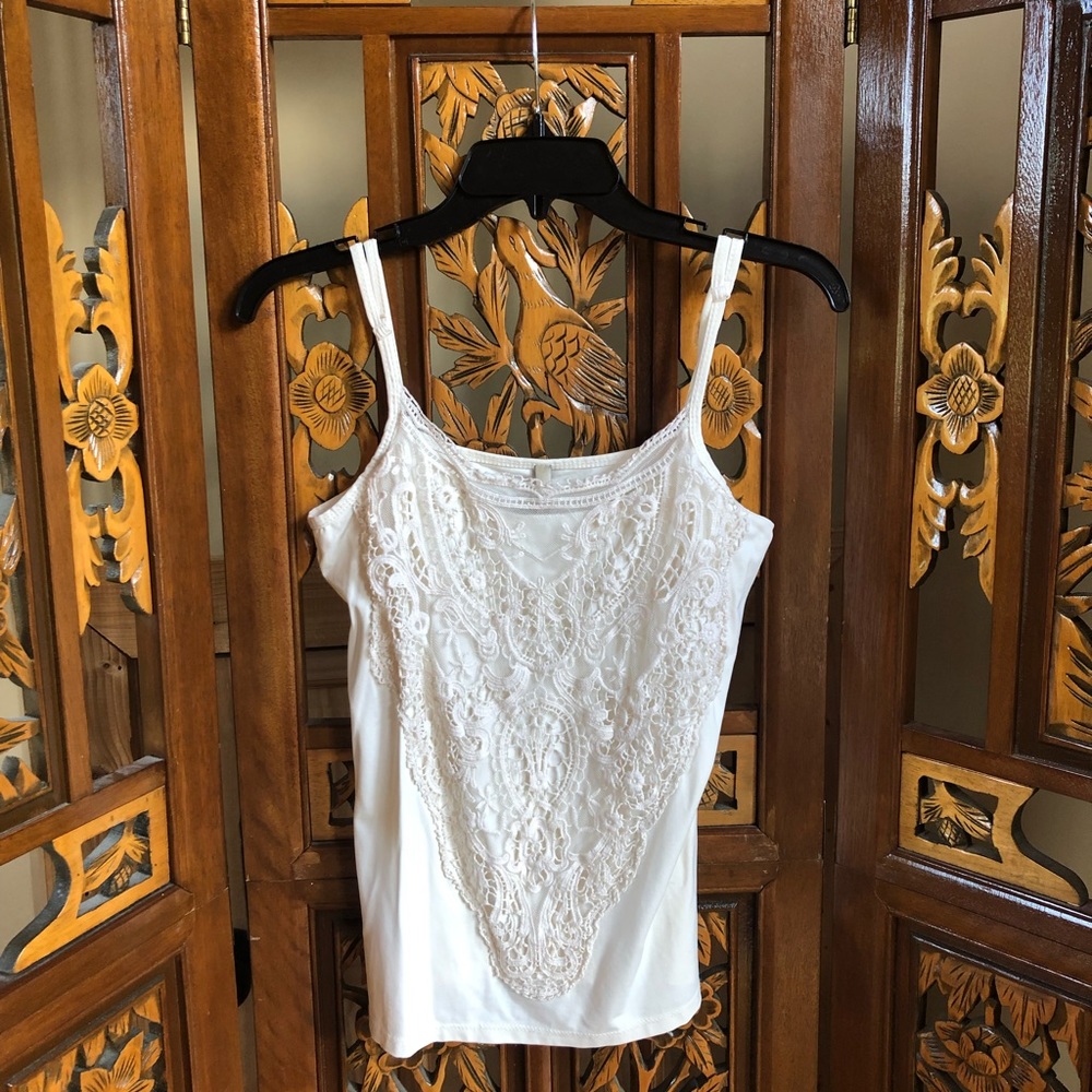 Suki Crochet Spaghetti Strap Tank Top